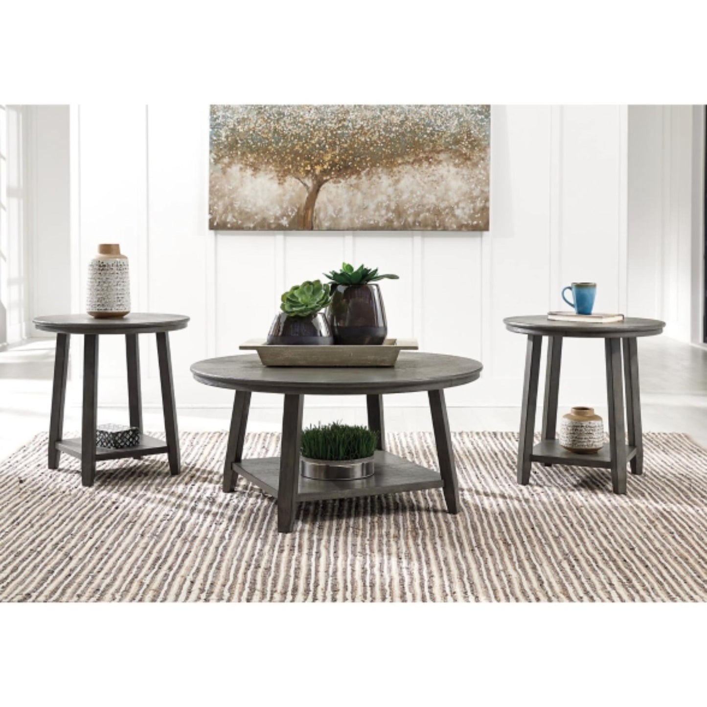 Caitbrook 3pc Occasional Table Set - Gray
