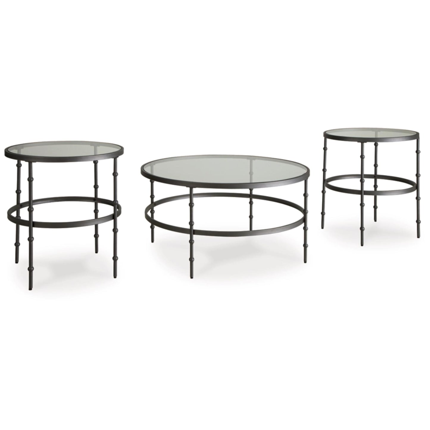 Kellyco 3pc Occasional Table Set - Gunmetal