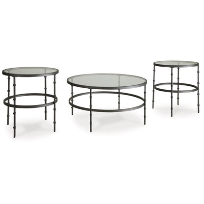 Kellyco 3pc Occasional Table Set - Gunmetal