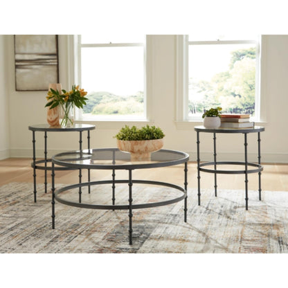 Kellyco 3pc Occasional Table Set - Gunmetal