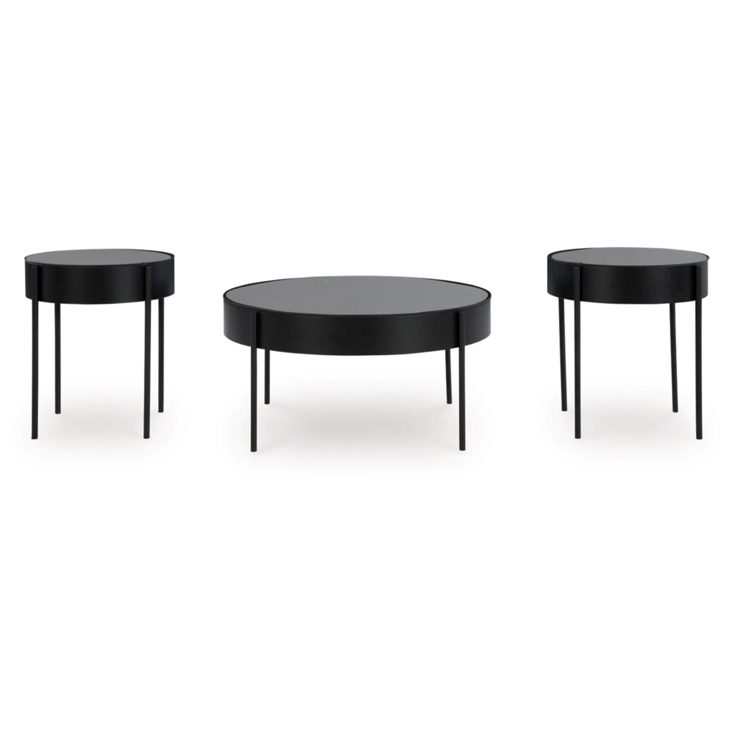 Ardoline 3pc Occasional Table Set - Black