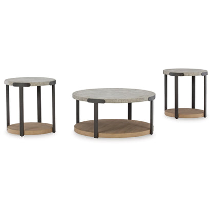 Darthurst 3pc Occasional Table Set - Light Brown