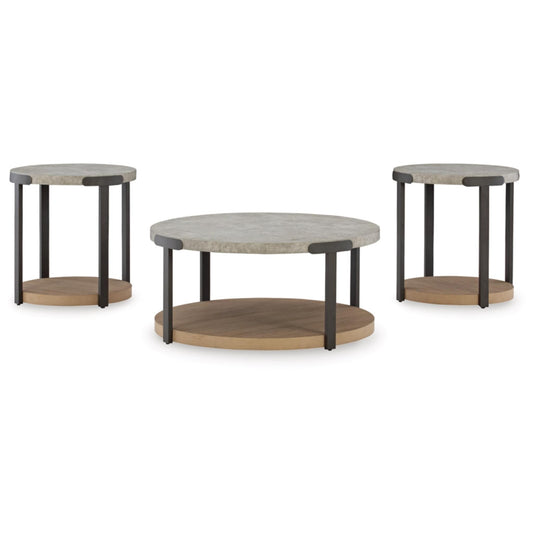 Darthurst 3pc Occasional Table Set - Light Brown