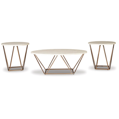 Tarica 3pc Occasional Table Set - Two - tone