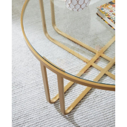 Milloton 3pc Occasional Table Set - Gold