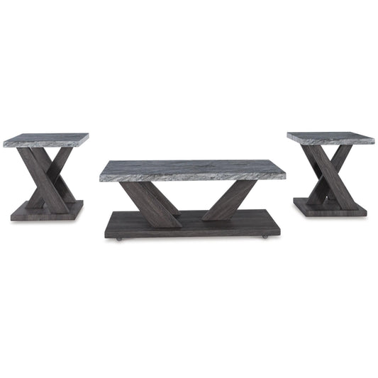 Bensonale 3pc Occasional Table Set - Brown & Gray