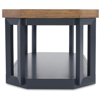 Landocken 3pc Occasional Table Set - Brow & Blue