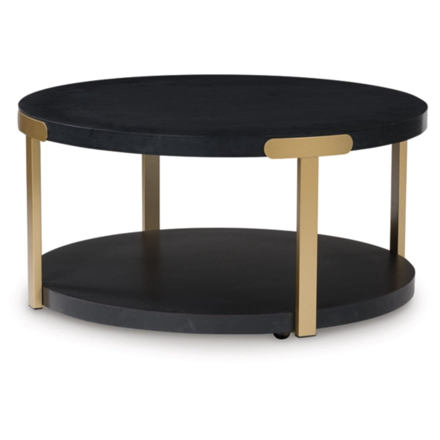 Shylore 3pc Occasional Table Set - Black & Brass