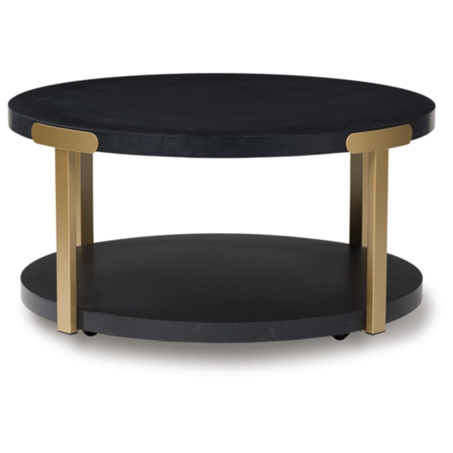 Shylore 3pc Occasional Table Set - Black & Brass