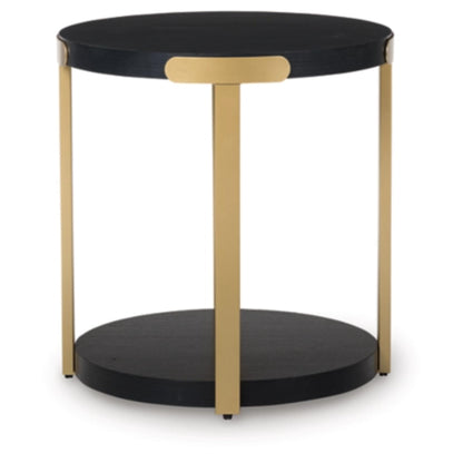 Shylore 3pc Occasional Table Set - Black & Brass