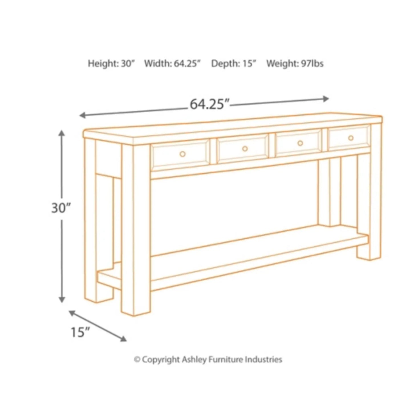 Gavelston Sofa Table
