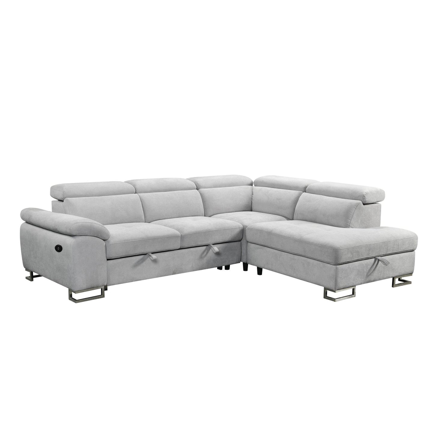 Sutton Sofa Sleeper Sectional With Storage Chaise