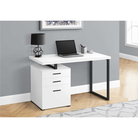 OFFICE DESK M7643 - Natural / Cherry / White - Concrete / Grey - Black / White / Modern Grey / Modern Taupe