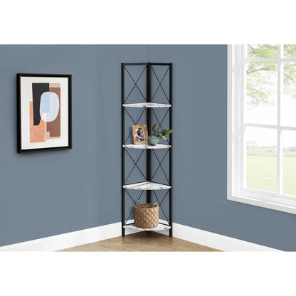 60" BOOKCASE M3646 - Brown Reclaimed / Grey / Dark Taupe / White Marble / Natural / Black / Black Marble / Espresso