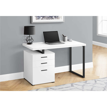 OFFICE DESK M7643 - Natural / Cherry / White - Concrete / Grey - Black / White / Modern Grey / Modern Taupe