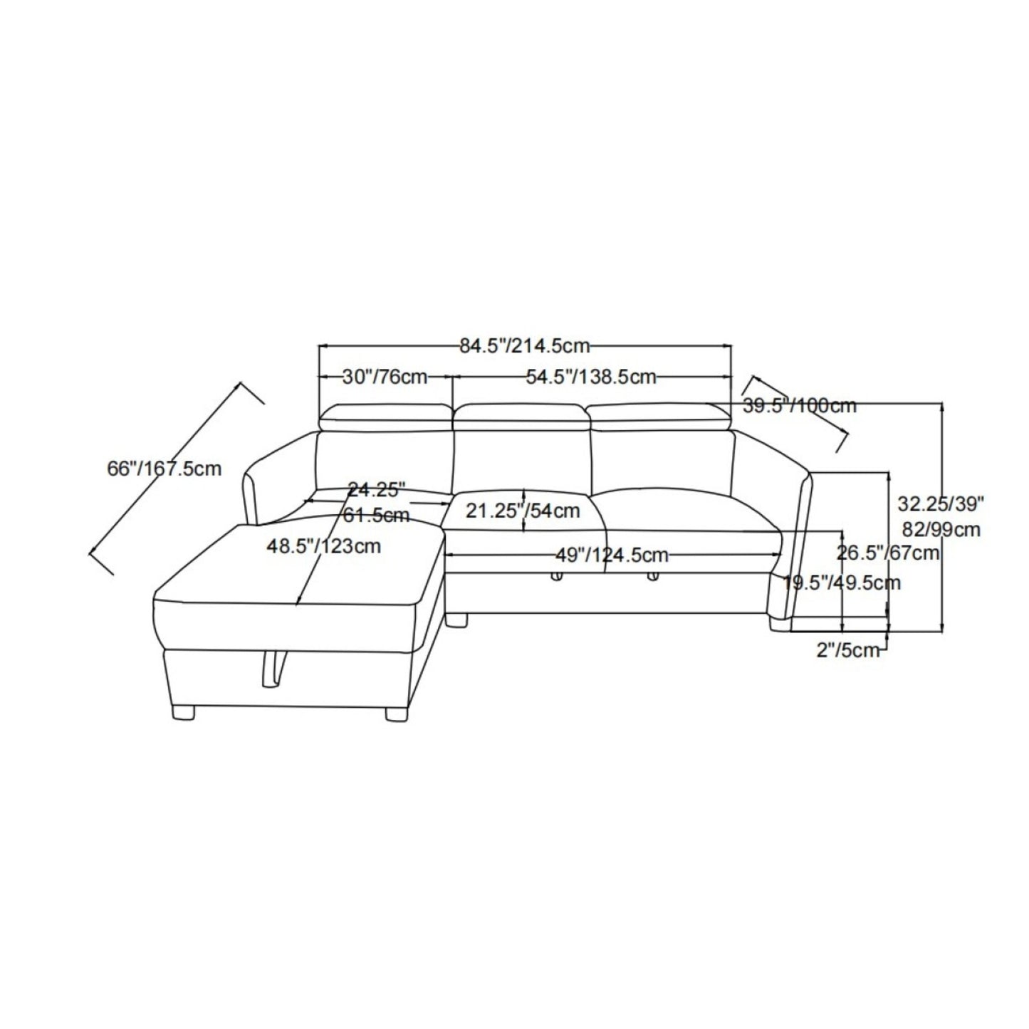 Sectional Sleeper B 7154A