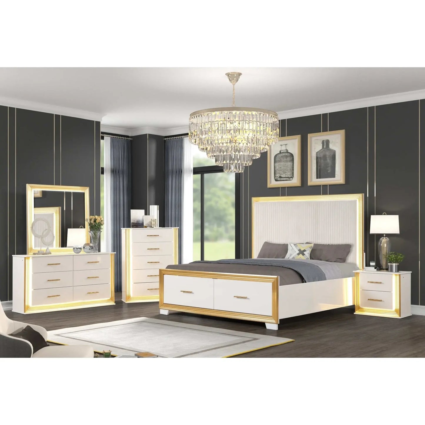 Obsession Bedroom Set B1581 (White)