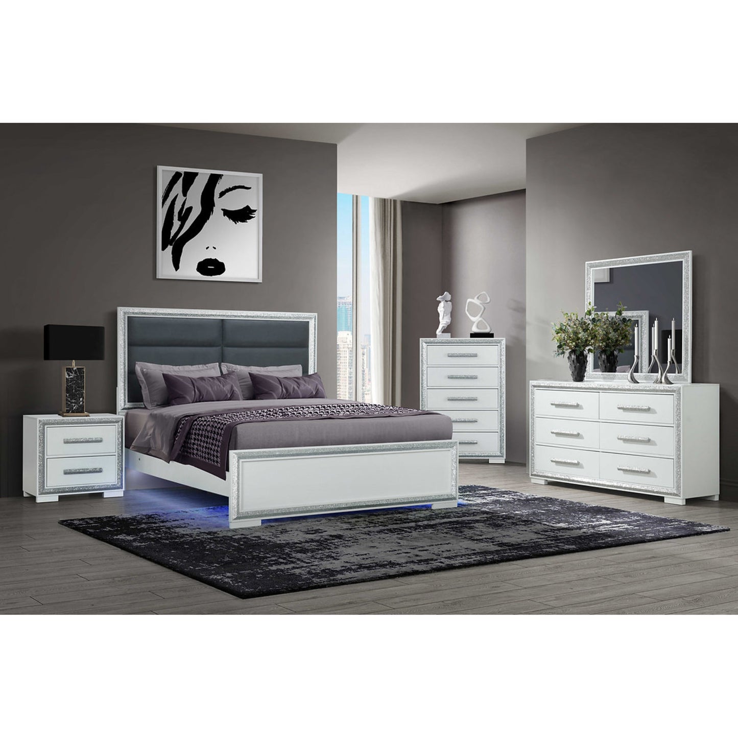 Andros Double / Queen 6pc Bedroom Set