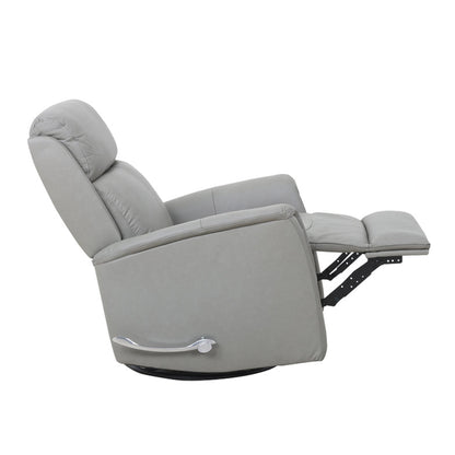 IF-6381 Leather Match Rocker Recliner - Pewter Grey