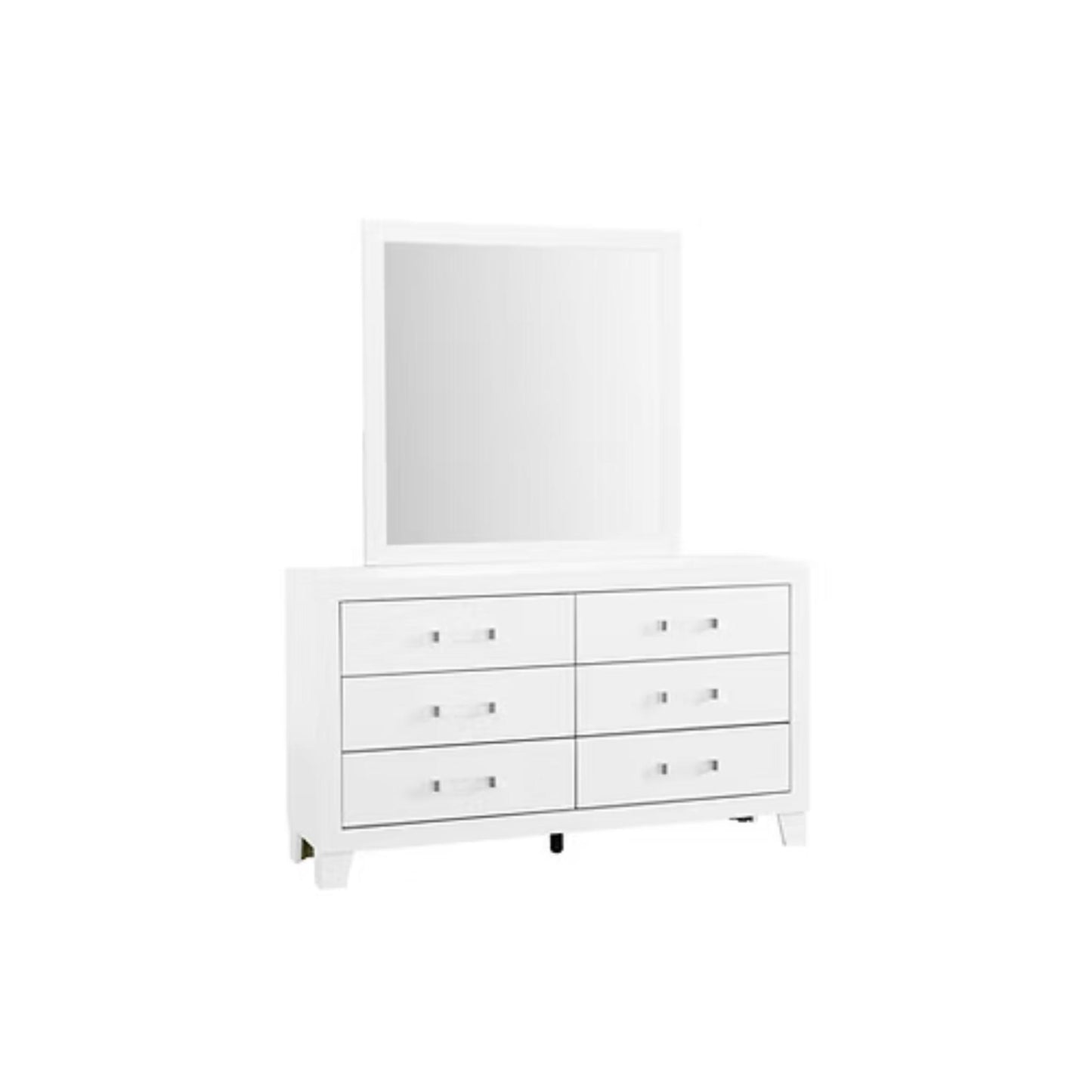 Lucia-White Dresser and Mirror