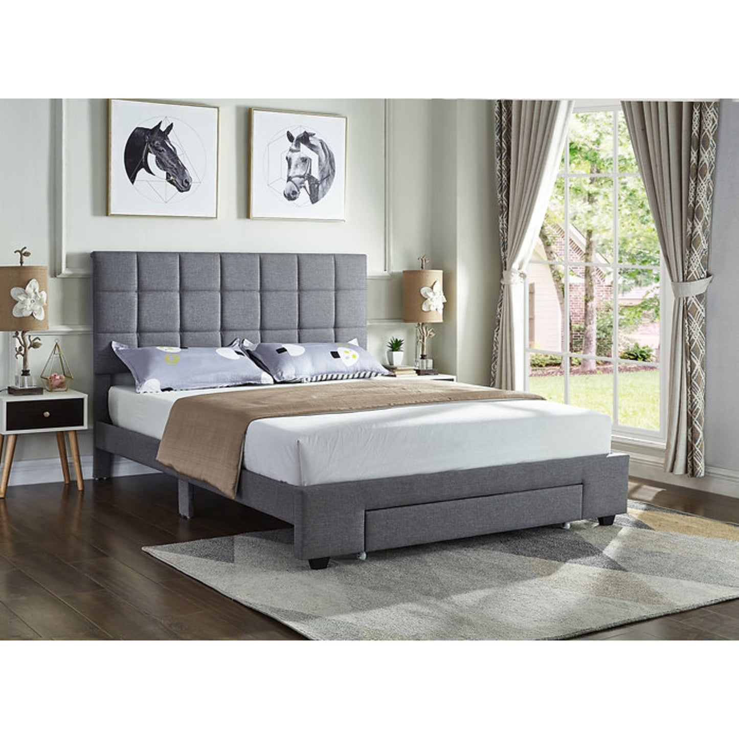 Grey Storage Platform Bed IF 5493