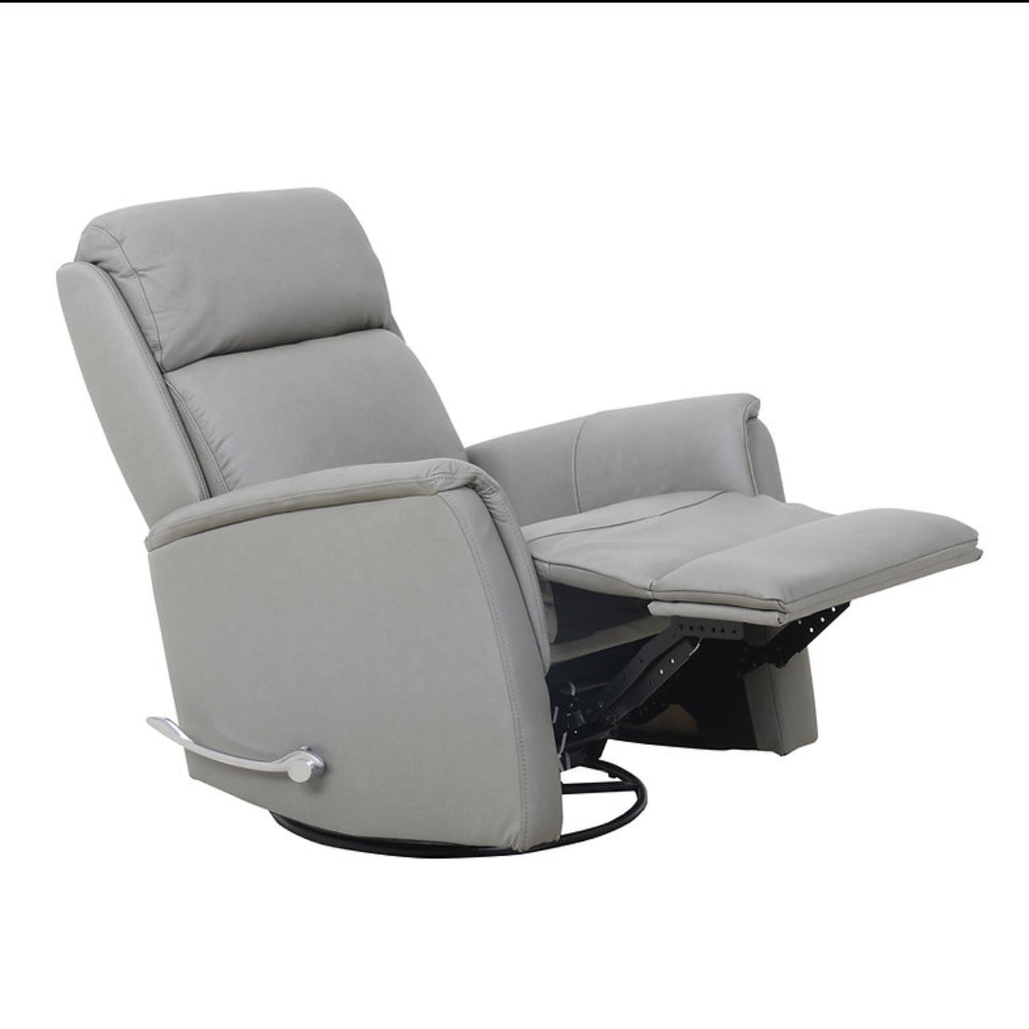 IF-6381 Leather Match Rocker Recliner - Pewter Grey