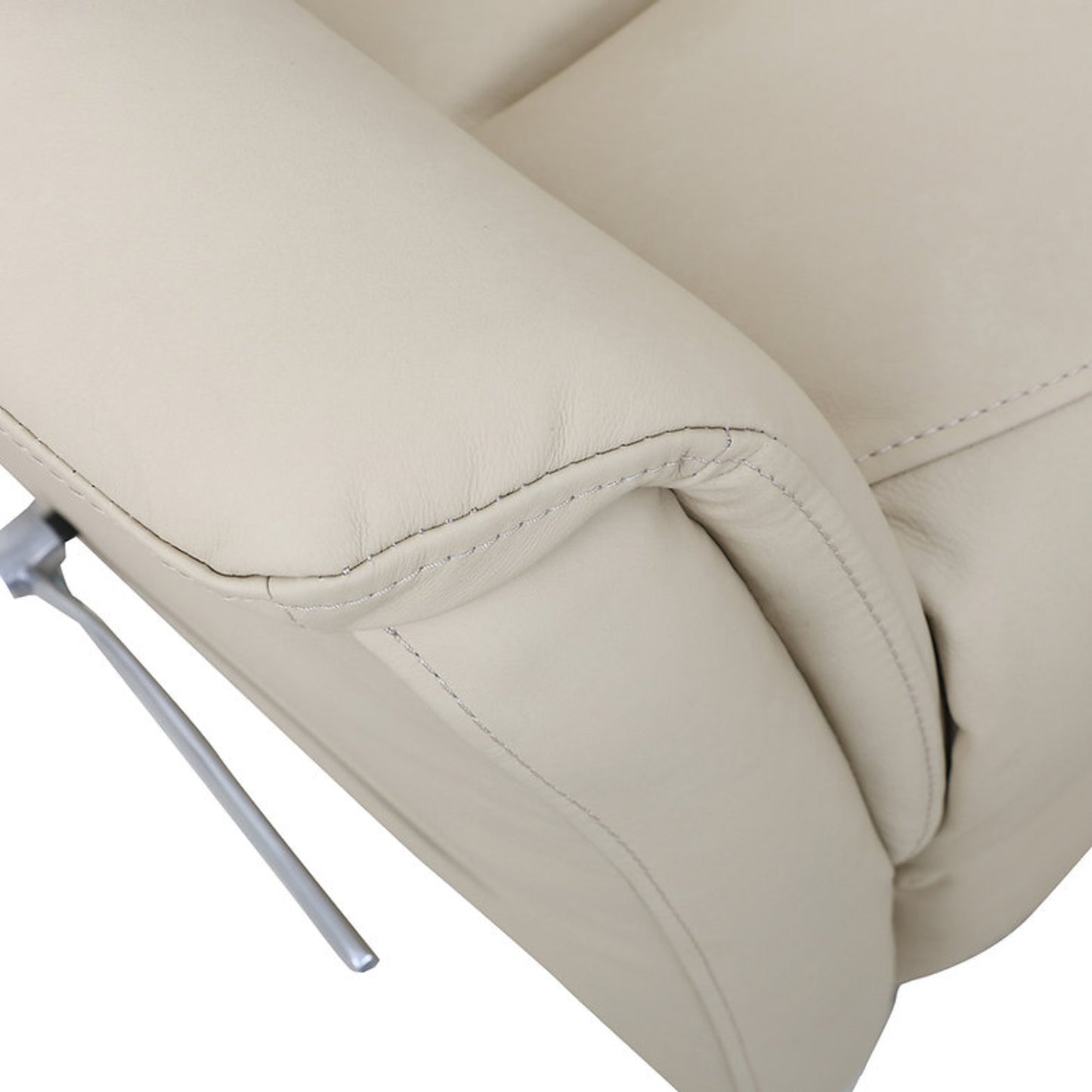IF-6384 Leather Match Rocker Recliner - Ivory