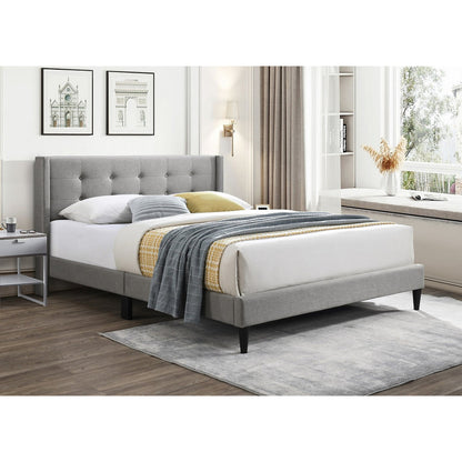 Button Tufting Platform Bed IF 5270