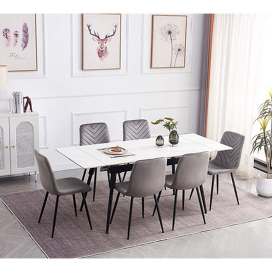 7pc Marble Top Dining Set IF 1818