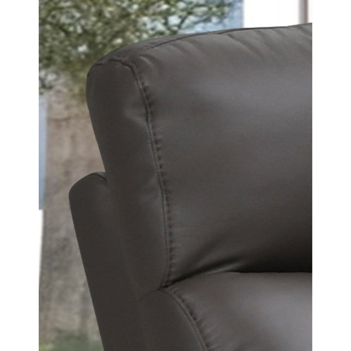 IF-8140 Leather Match Power Recliner - Brown