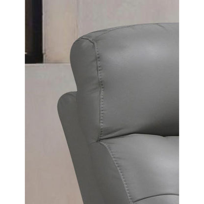 IF-8141 Leather Match Power Recliner - Light Grey