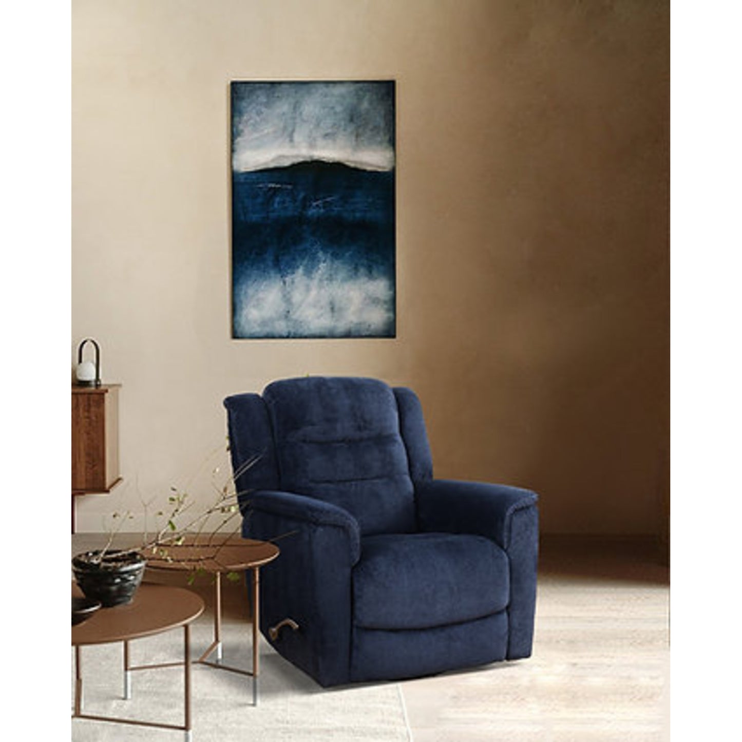 Blue Fabric Recliner Chair IF 6347