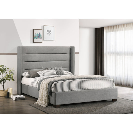 Grey Fabric Wing Platform Bed IF 5241