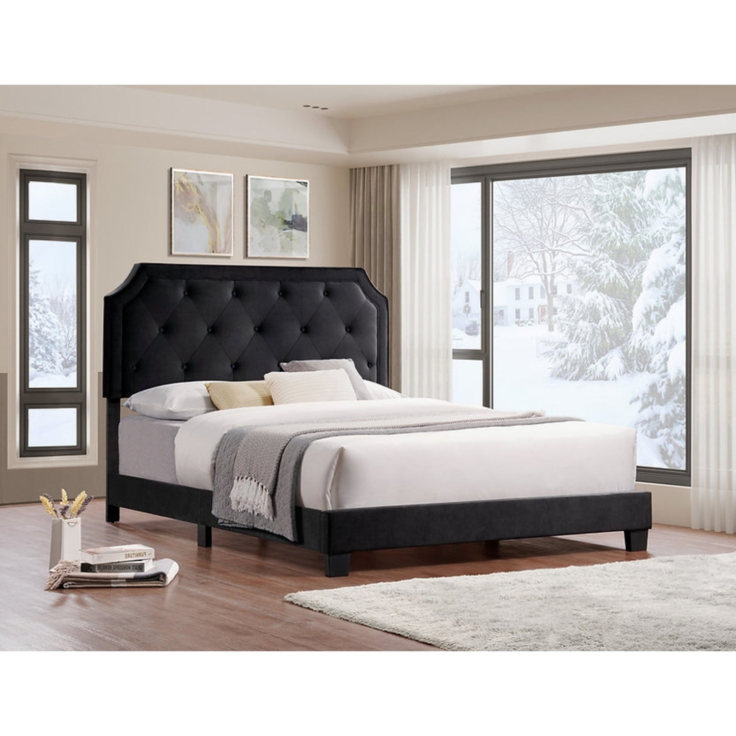 Diamond Pattern  Platform Bed IF 5610