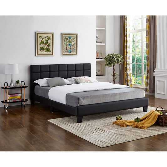 Black PU Platform Bed IF 5420