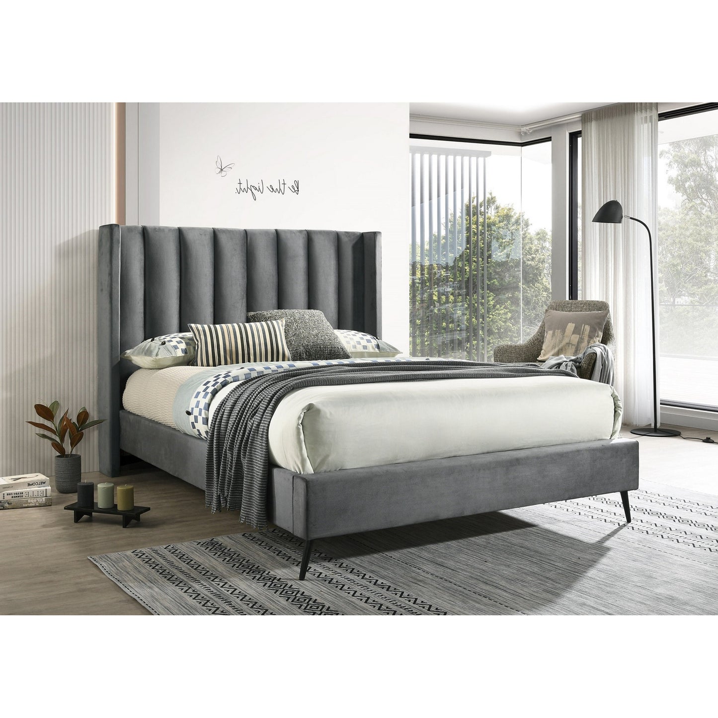 Modern Wing Platform Bed IF 5230