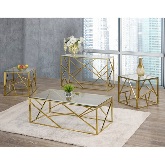 Gold Frame 3pc Coffee Table Set IF 2340