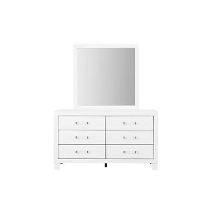 Lucia-White Dresser and Mirror