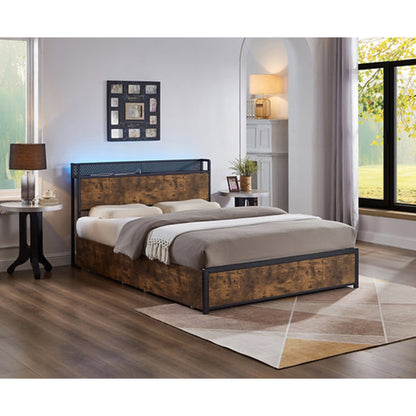 Wood Grain Platform Bed IF 5930