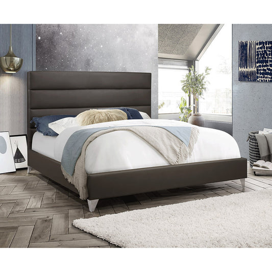 Grey PU Platform Bed IF 5236