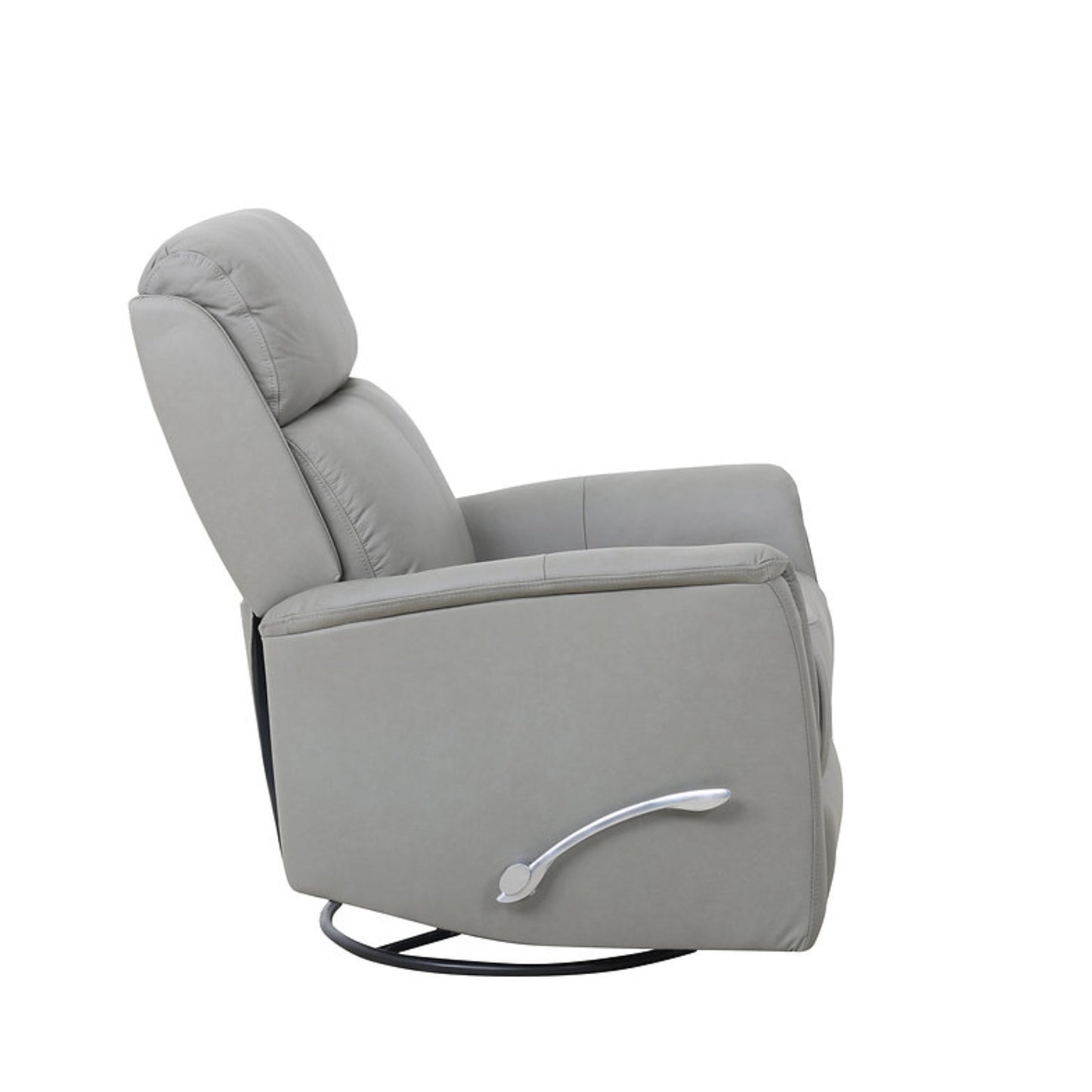 IF-6381 Leather Match Rocker Recliner - Pewter Grey