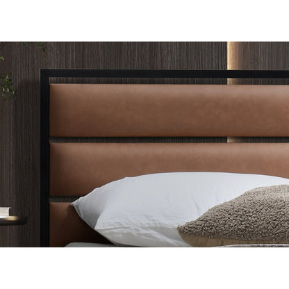 Tan PU Platform Bed IF 5335