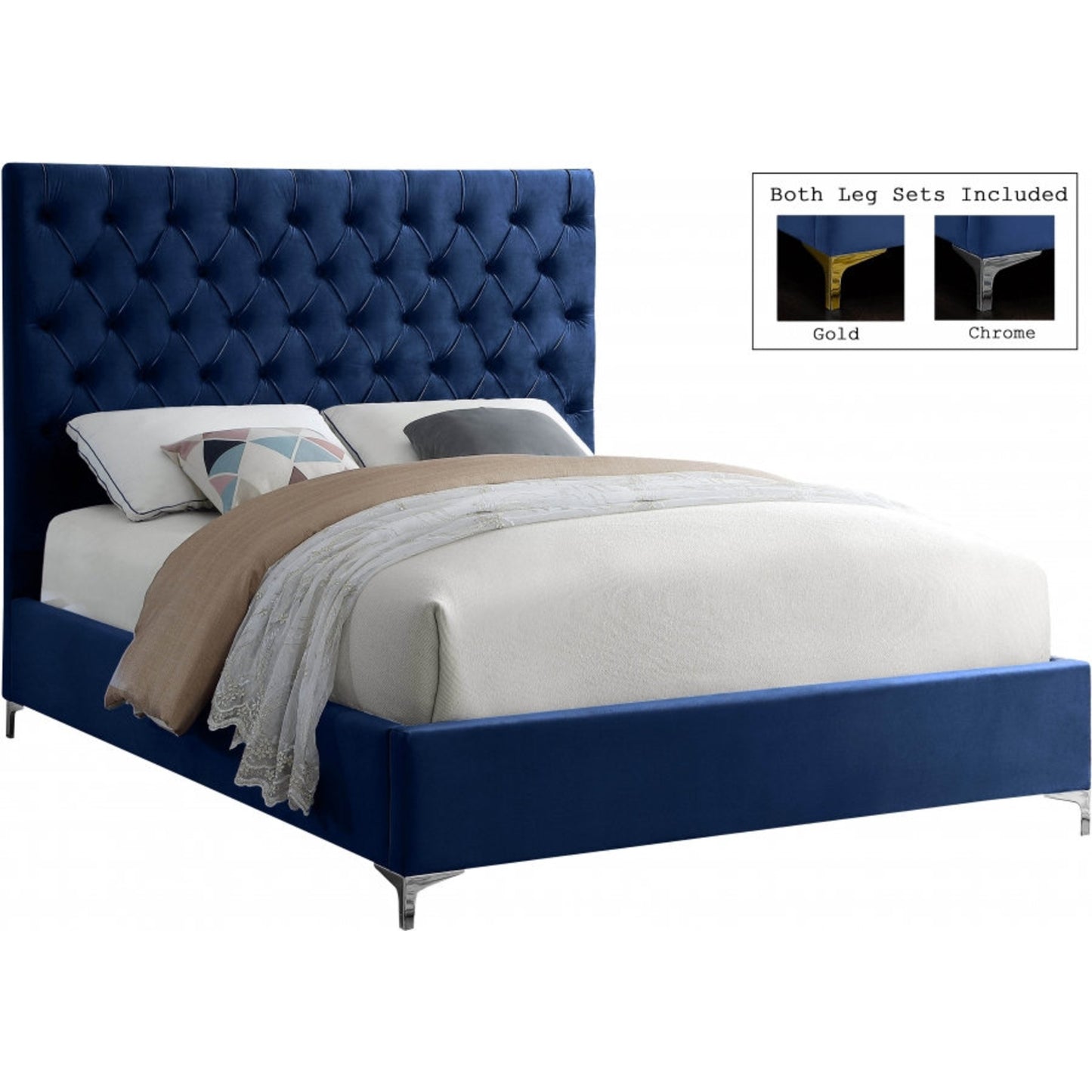 Velvet Platform Bed IF 5640