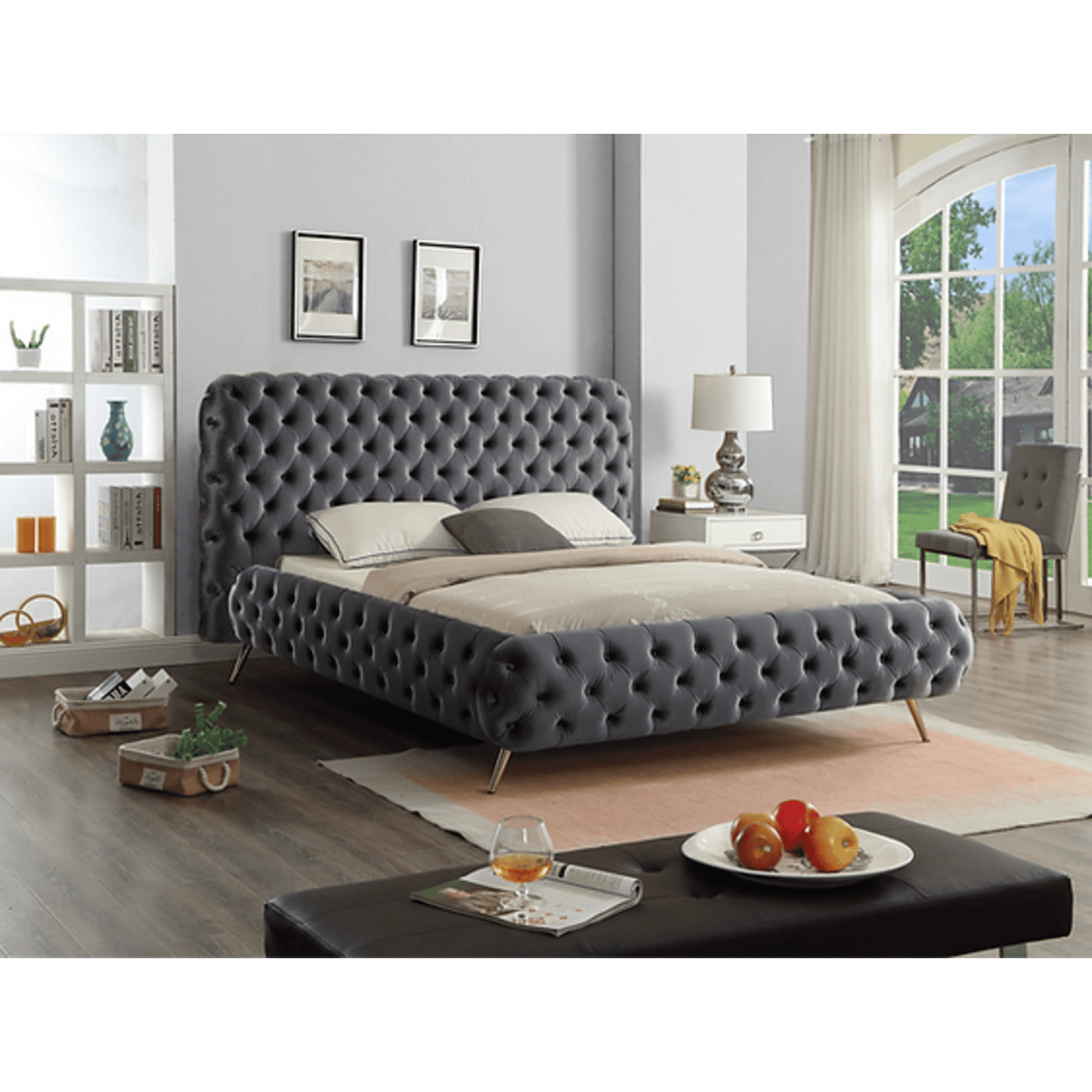 Grey Platform Bed IF 5865