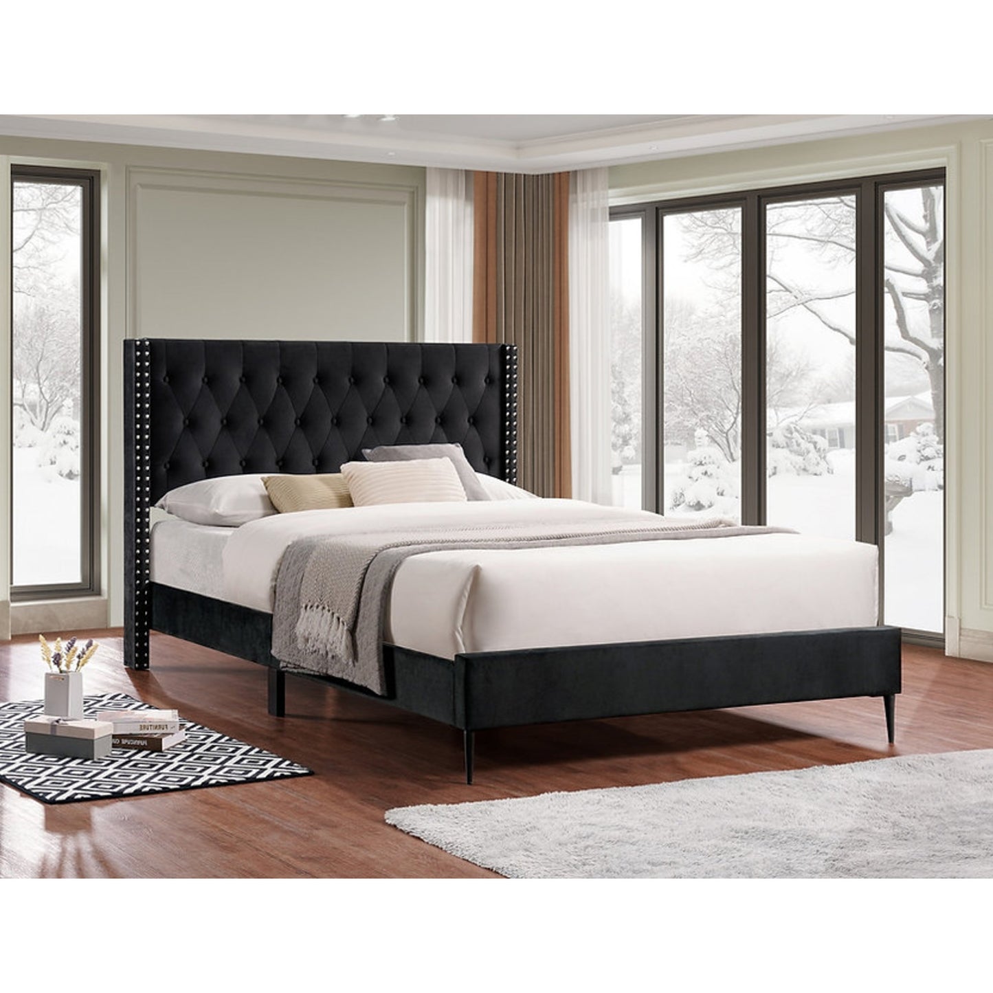 Diamond Pattern Platform Bed IF 5593