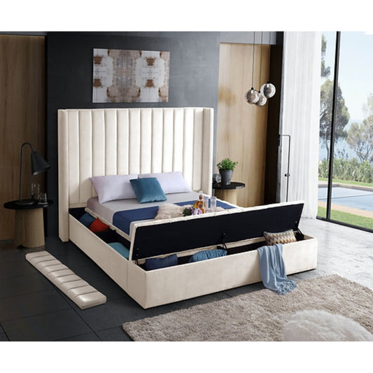 Creme Storage Platform Bed IF 5723