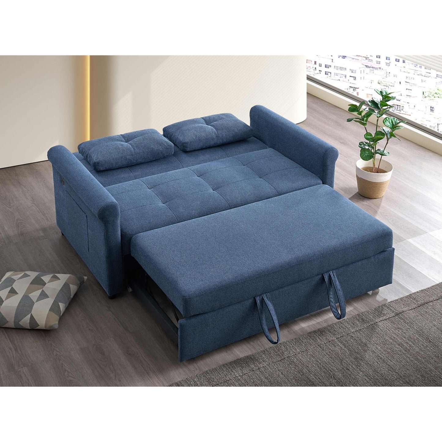Sofabed IF 9046 (70") - Grey / Blue