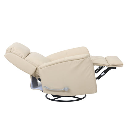 IF-6384 Leather Match Rocker Recliner - Ivory