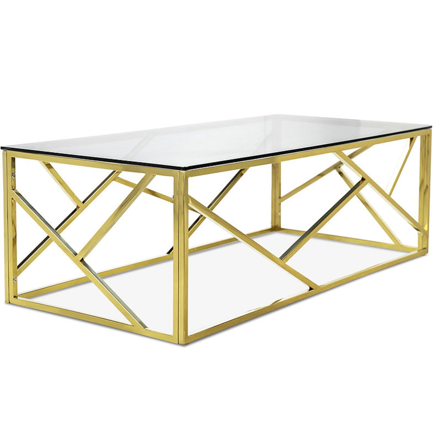 Gold Frame 3pc Coffee Table Set IF 2340