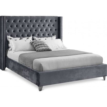 Contemporary Style Grey Platform Bed IF 5890